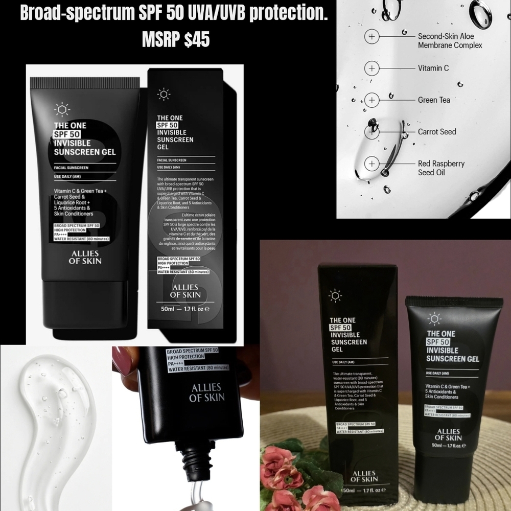 Allies of Skin SPF 50 Invisible Sunscreen Gel